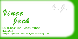 vince jech business card